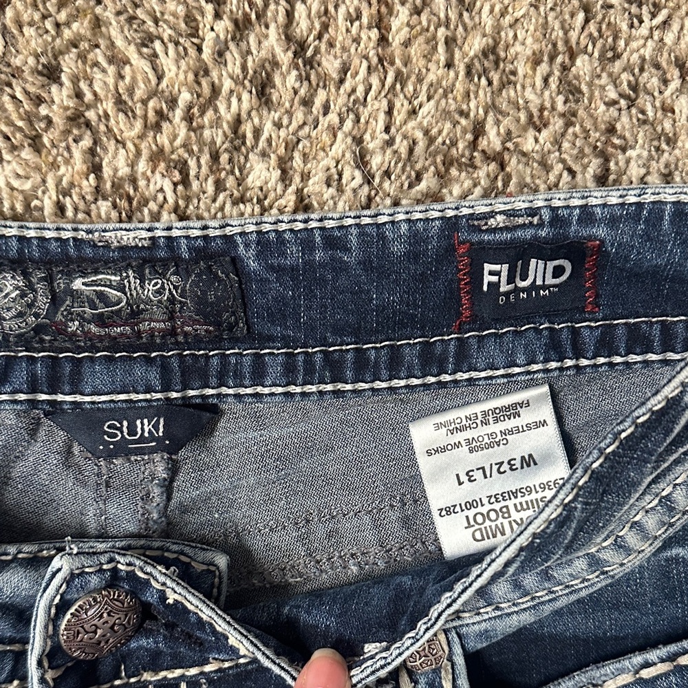 Silver Jeans Women's Straight Leg Blue Denim - Picture 2 of 4